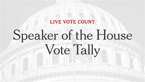 live voting for speaker of the house